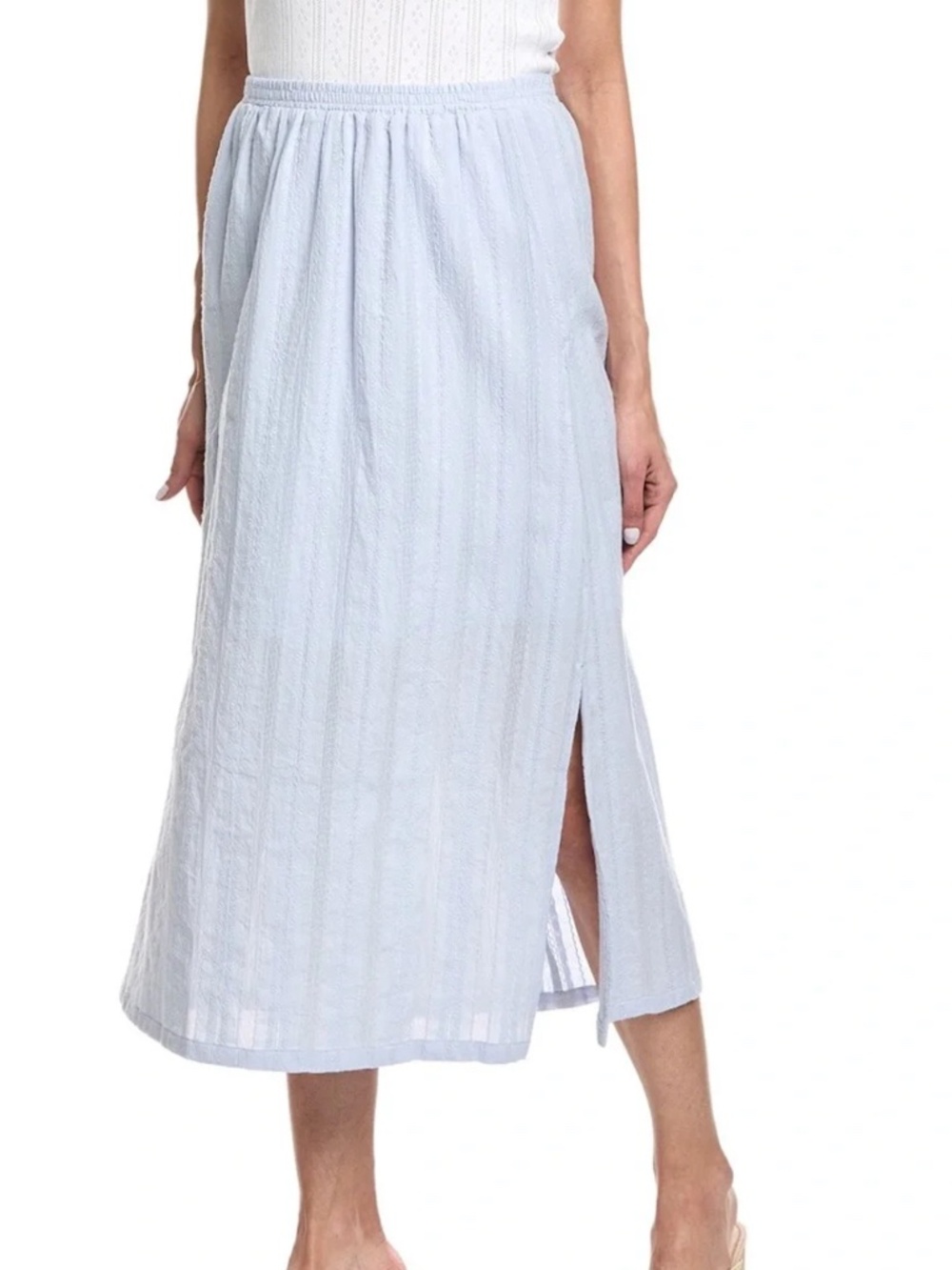 SPLENDID woven jacquard midi skirt